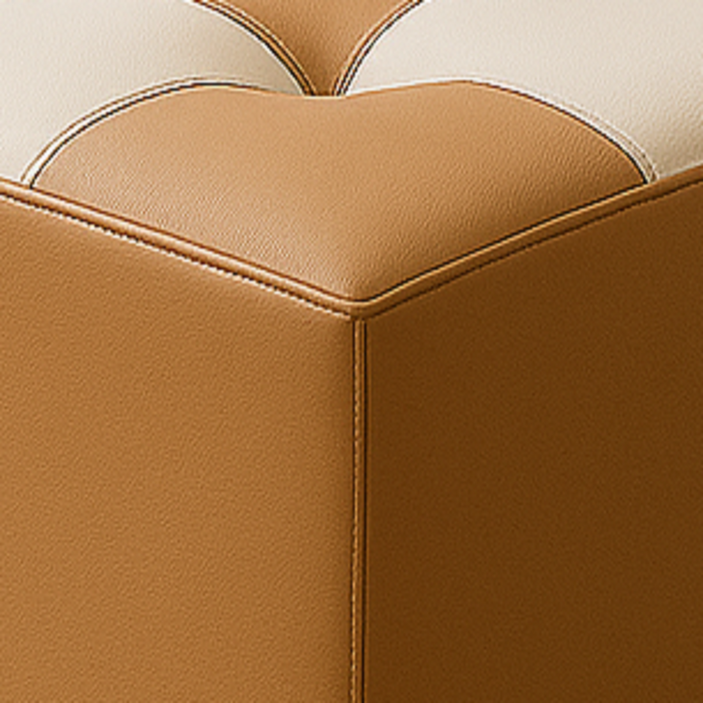 Puff Cubo 42x40x40 Ajedrezado Beige