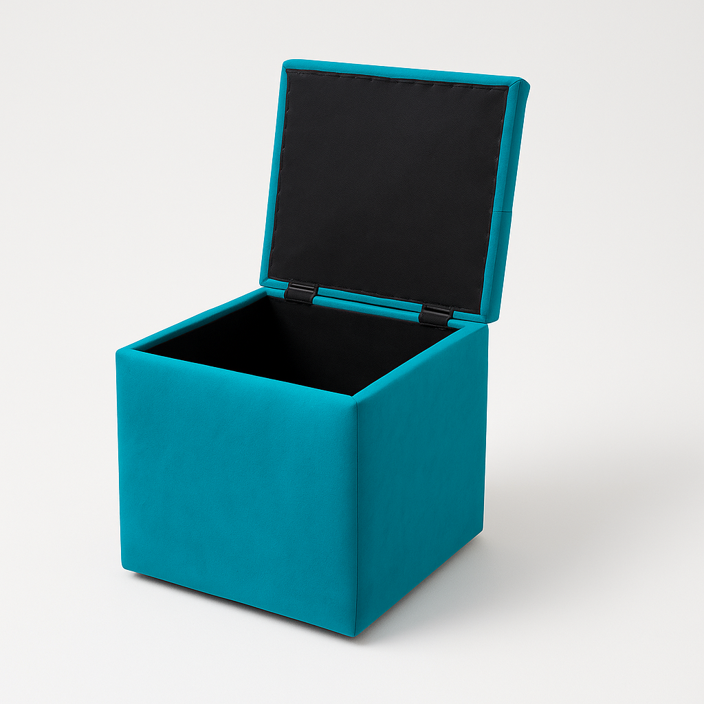 Puff Baúl un puesto Aguamarina