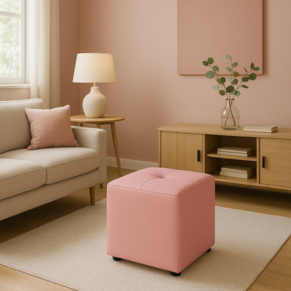 Puff Cubo 40x40x42 Rosado