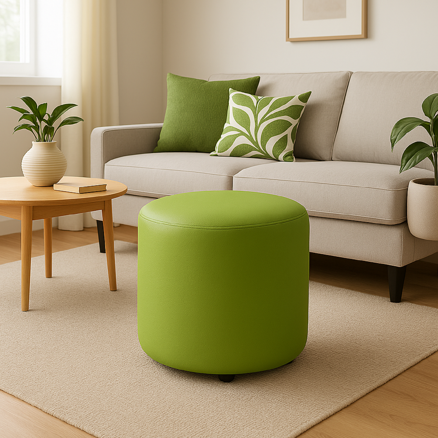 Puff Circular Verde Lima