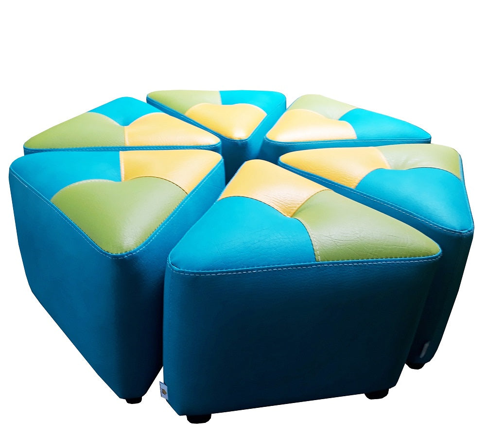 Puff Atrio para niños Aguamarina