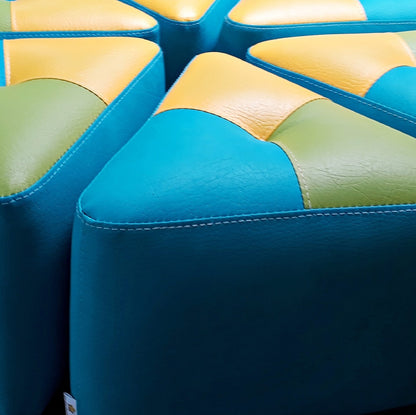 Puff Atrio para niños Aguamarina