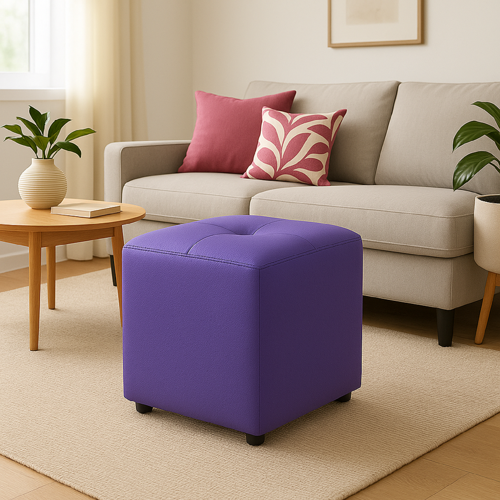 Puff Cubo 40x40x42 - Violeta