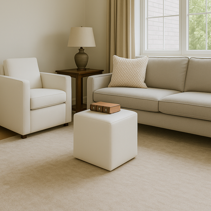 Puff Cubo 40x40x42 Blanco