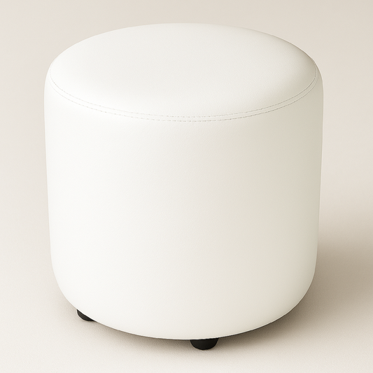 Puff Circular Blanco