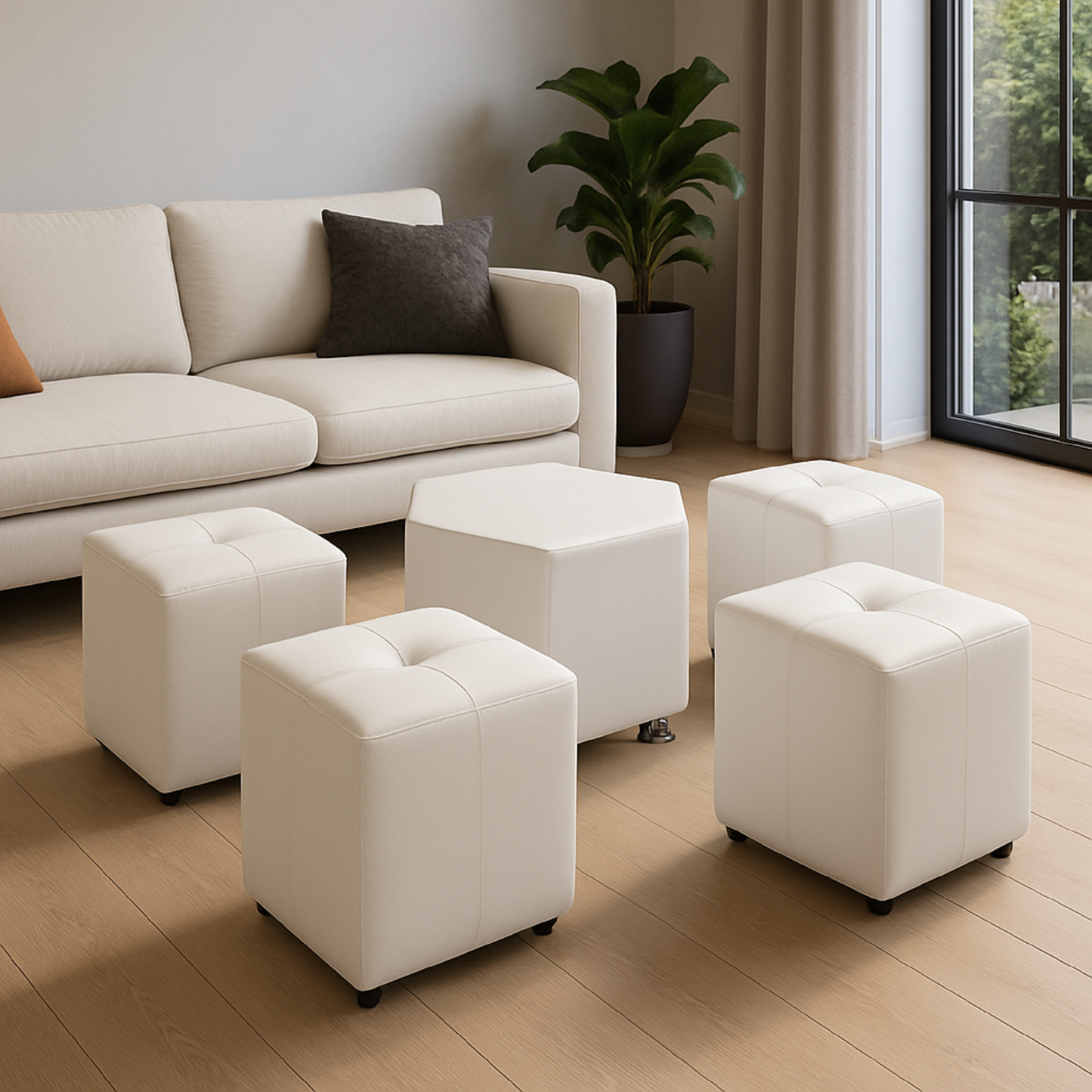 Sala Lounge 4 Puestos Blanco