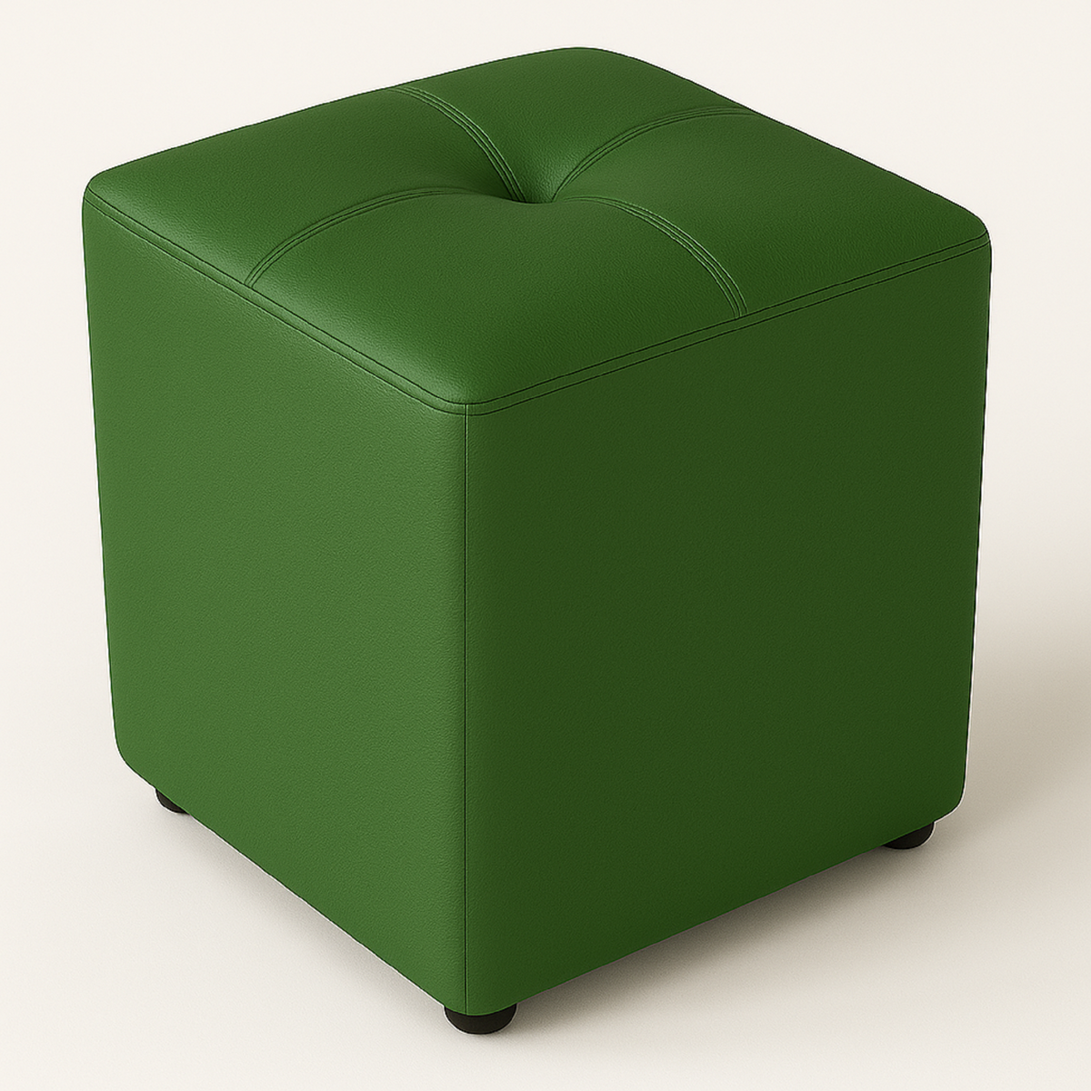 Puff Cubo Verde Oliva 40x40x42 | PUFF BOGOTA