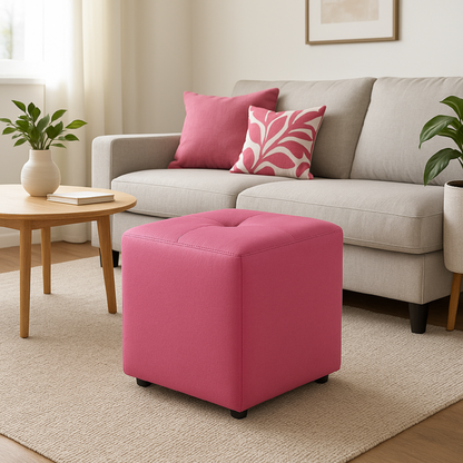 Puff Cubo 40x40x42 Fucsia