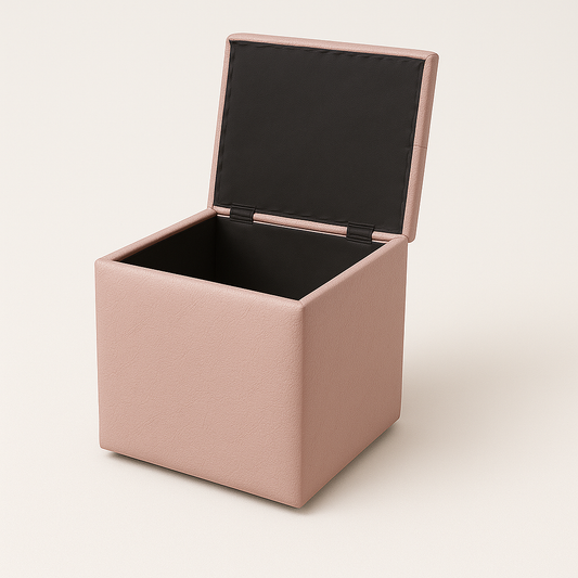 Puff Baúl un puesto Rosado