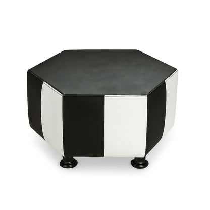 Mesa de centro Hexagonal Ajedrezada negro y Blanco