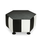 Mesa de centro Hexagonal Ajedrezada negro y Blanco