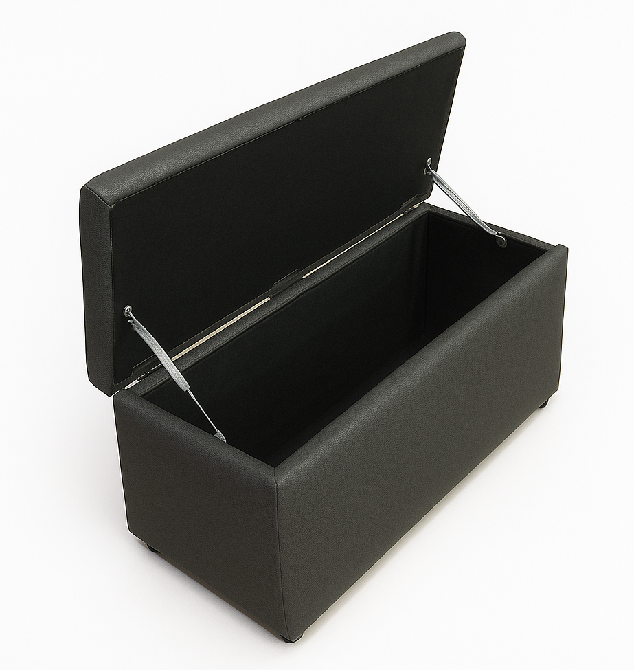 Puff Baúl Negro 1.00*40*42