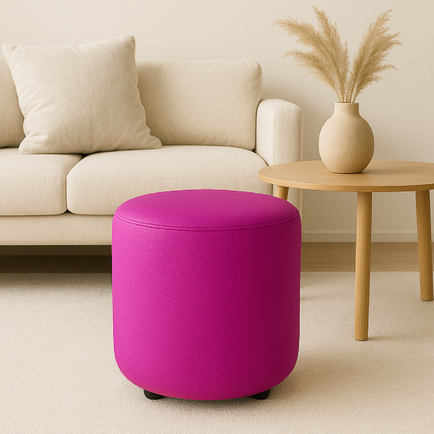 Puff Circular - Fucsia
