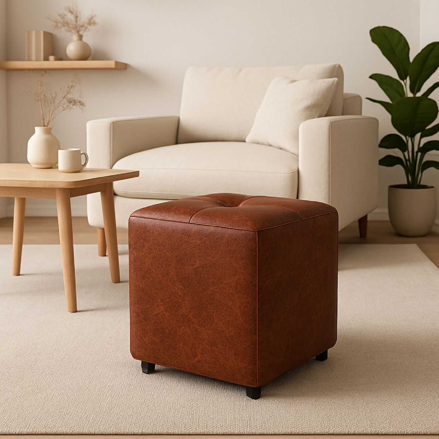 Puff Cubo 40x40x42 Camel