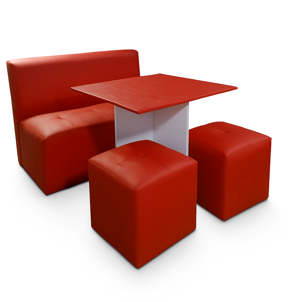 Juego de Mesa cafeteria rojo