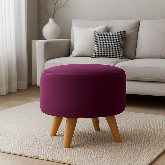 Puff Circular fantasy Violeta