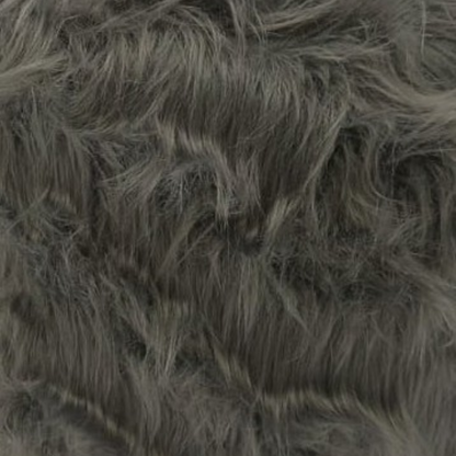 Puff circular peluche Gris