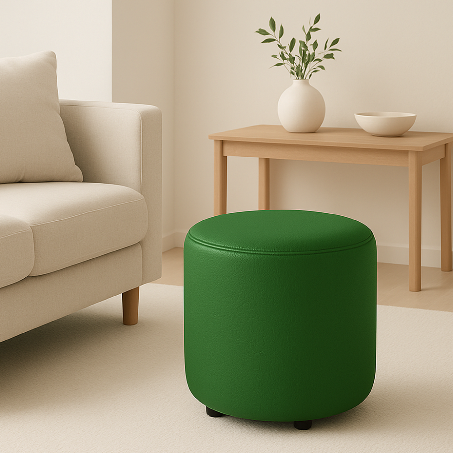 Puff Circular Verde pasto