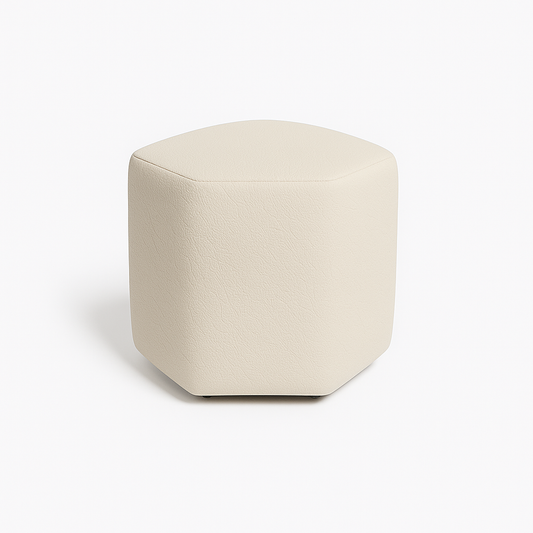 Puff Hexagonal Blanco 40*40*42