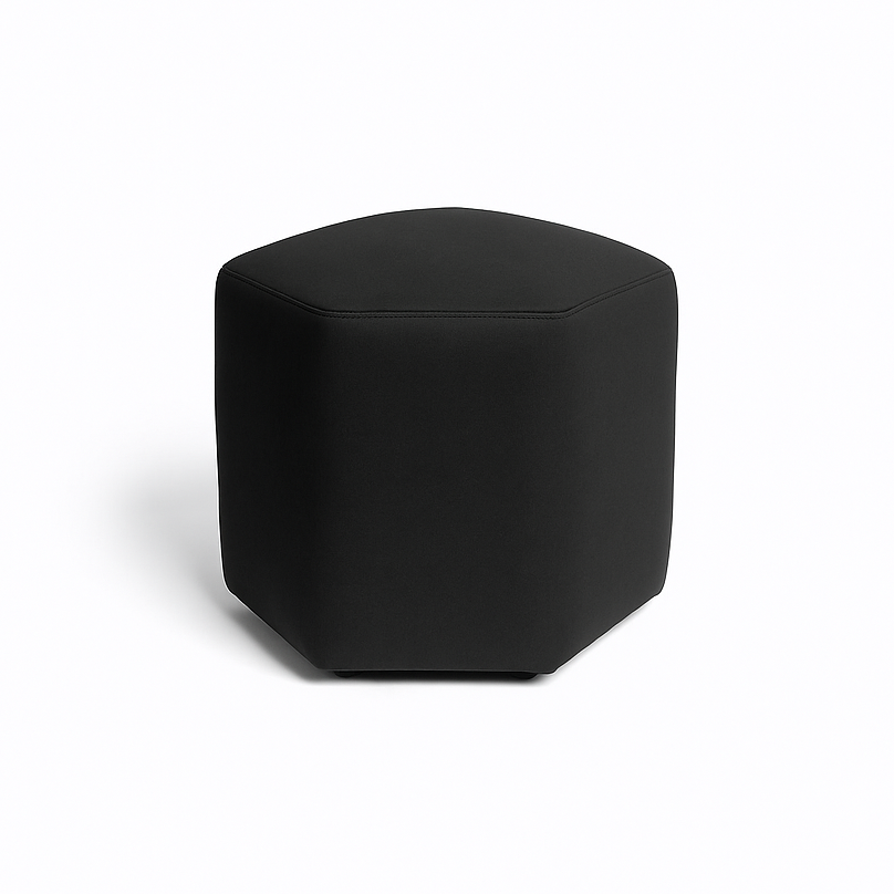 Puff Hexagonal Negro 40*40*42