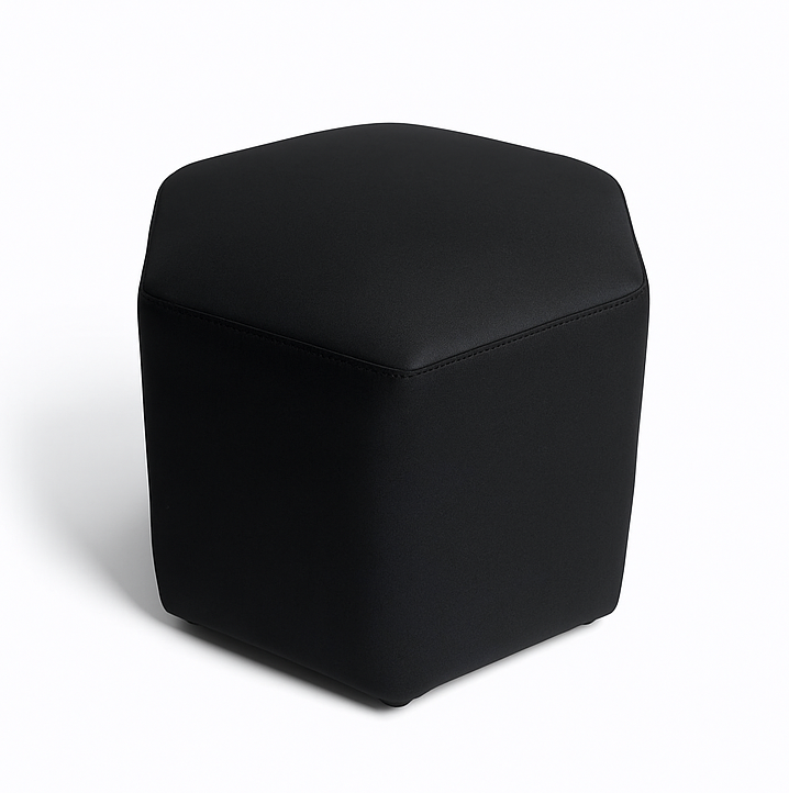 Puff Hexagonal Negro 40*40*42