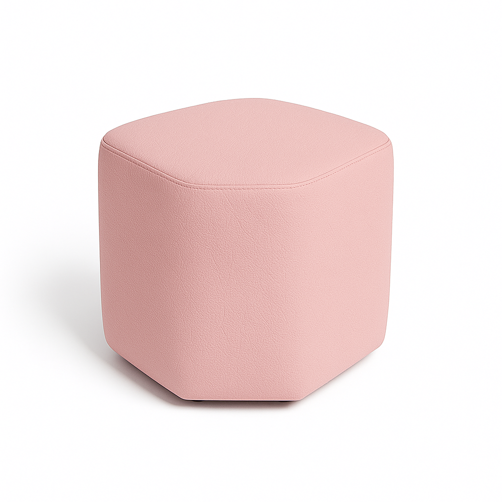 Puff Hexagonal Rosado 40*40*42