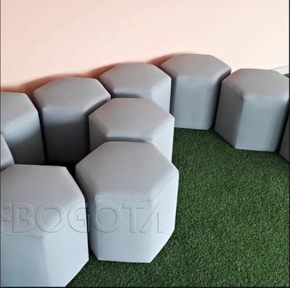 Puff Hexagonal - Tonos neutros