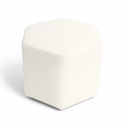 Puff Hexagonal Blanco 40*40*42