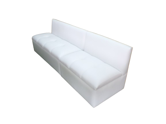 Puff con espaldar Blanco